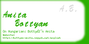 anita bottyan business card